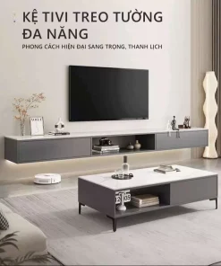 Kệ Tivi treo tường màu vân đá – GP303