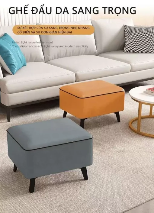 Ghế Đôn Sofa Da – GC22