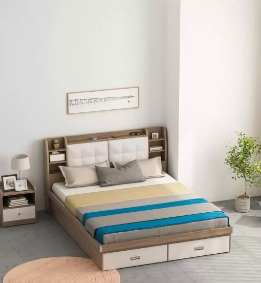 Giường Ngủ Hiện Đại – GP235 / GP235A Tặng Kèm Kệ Đầu Giường