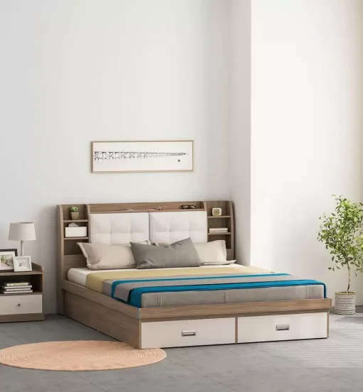 Giường Ngủ Hiện Đại – GP235 / GP235A Tặng Kèm Kệ Đầu Giường
