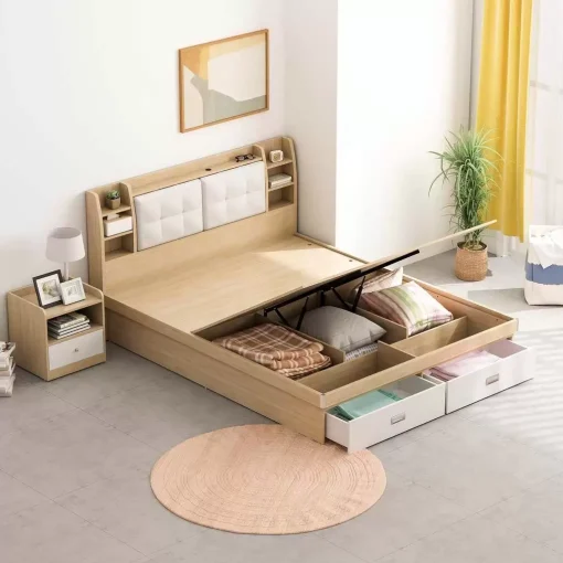Giường Ngủ Hiện Đại – GP235 / GP235A Tặng Kèm Kệ Đầu Giường