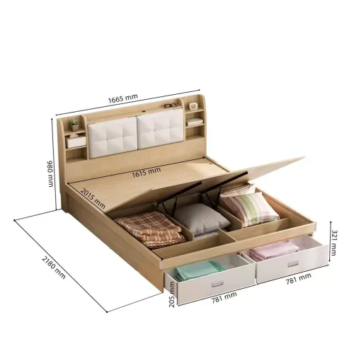 Giường Ngủ Hiện Đại – GP235 / GP235A Tặng Kèm Kệ Đầu Giường