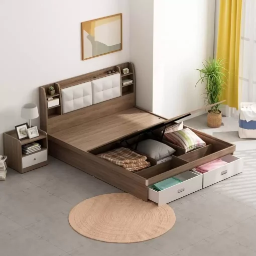 Giường Ngủ Hiện Đại – GP235 / GP235A Tặng Kèm Kệ Đầu Giường