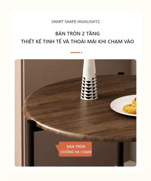 Bàn Trà Tròn 2 Tầng – GM86