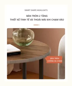 Bàn Trà Tròn 2 Tầng – GM84