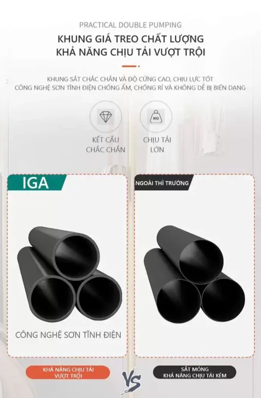 Giá Treo Quần Áo Gắn Tường Thông Minh – GM100