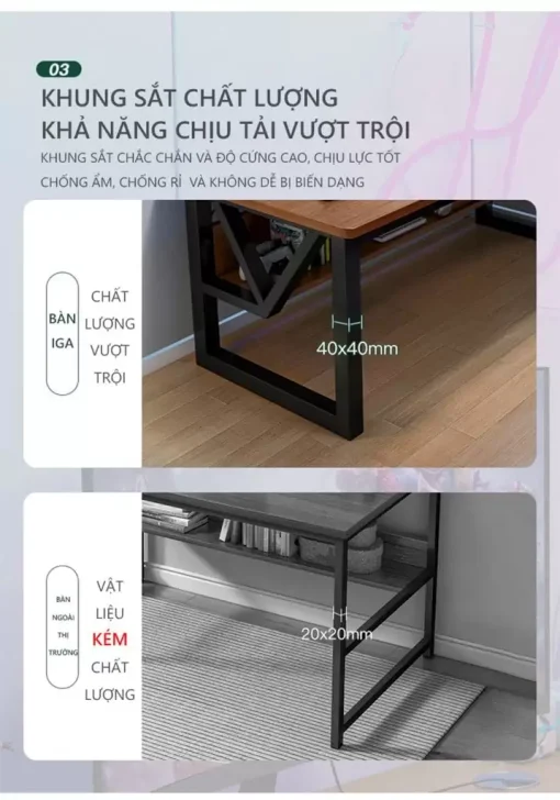 Bàn Gaming Chân Chữ M – GM68