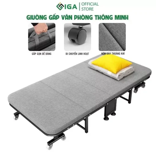 Giường Gấp SOFA – Màu Xám – GM64