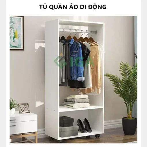 Tủ Quần Áo Di Động Trắng GP200.01